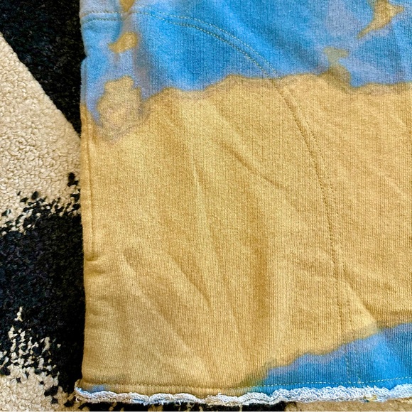 *NWT* FREE PEOPLE Feels Right Pullover in Wheat Combo Puff Sleeve Oversize — XS - Picture 7 of 11